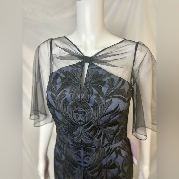 J.S Collections Formal Gown size 4 Blue and black NWT - Picture 7 of 10